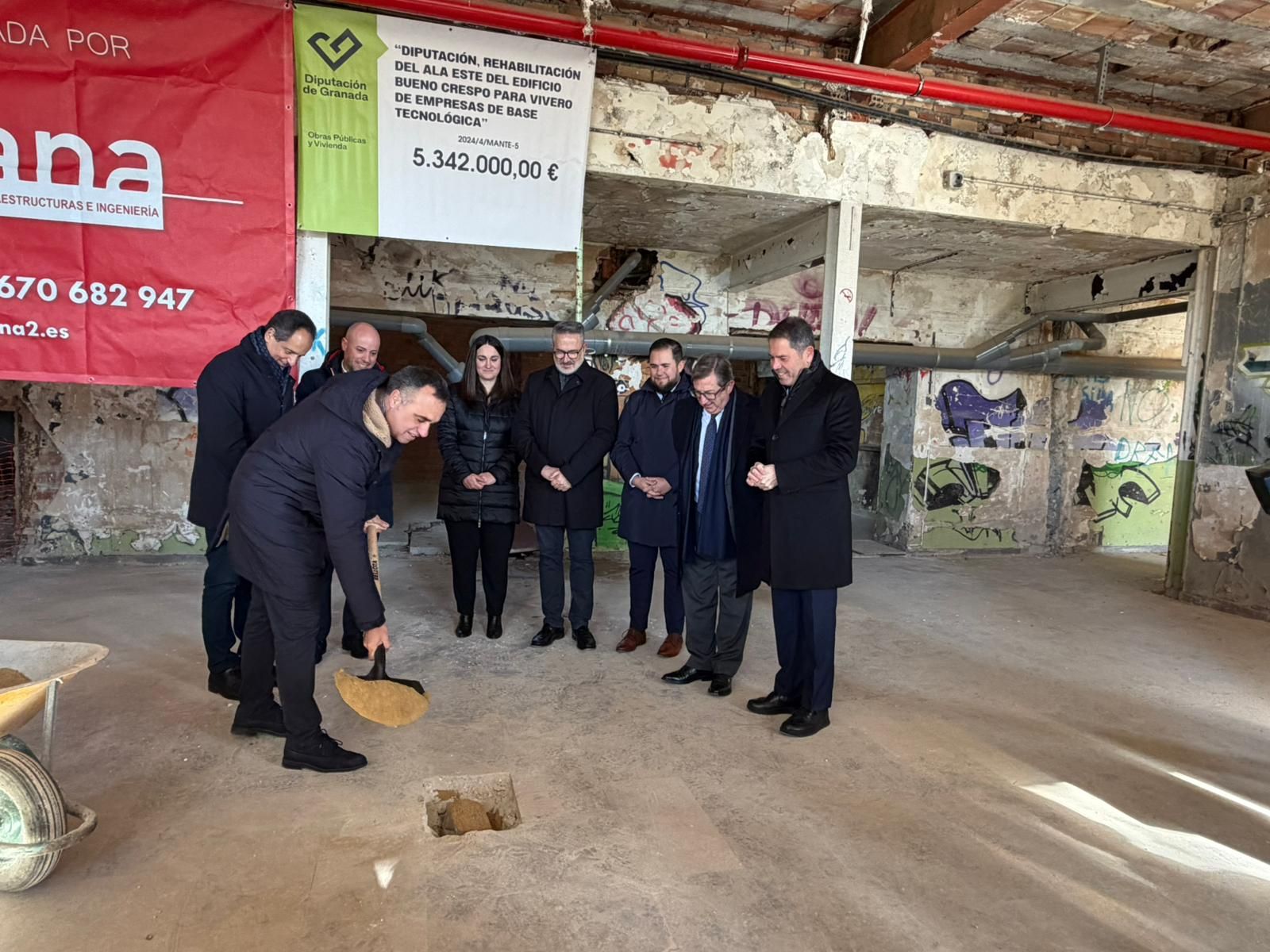 Colocación de la primera piedra del que será el nuevo Centro Provincial de Ciencia, Innovación y Tecnología de Granada
