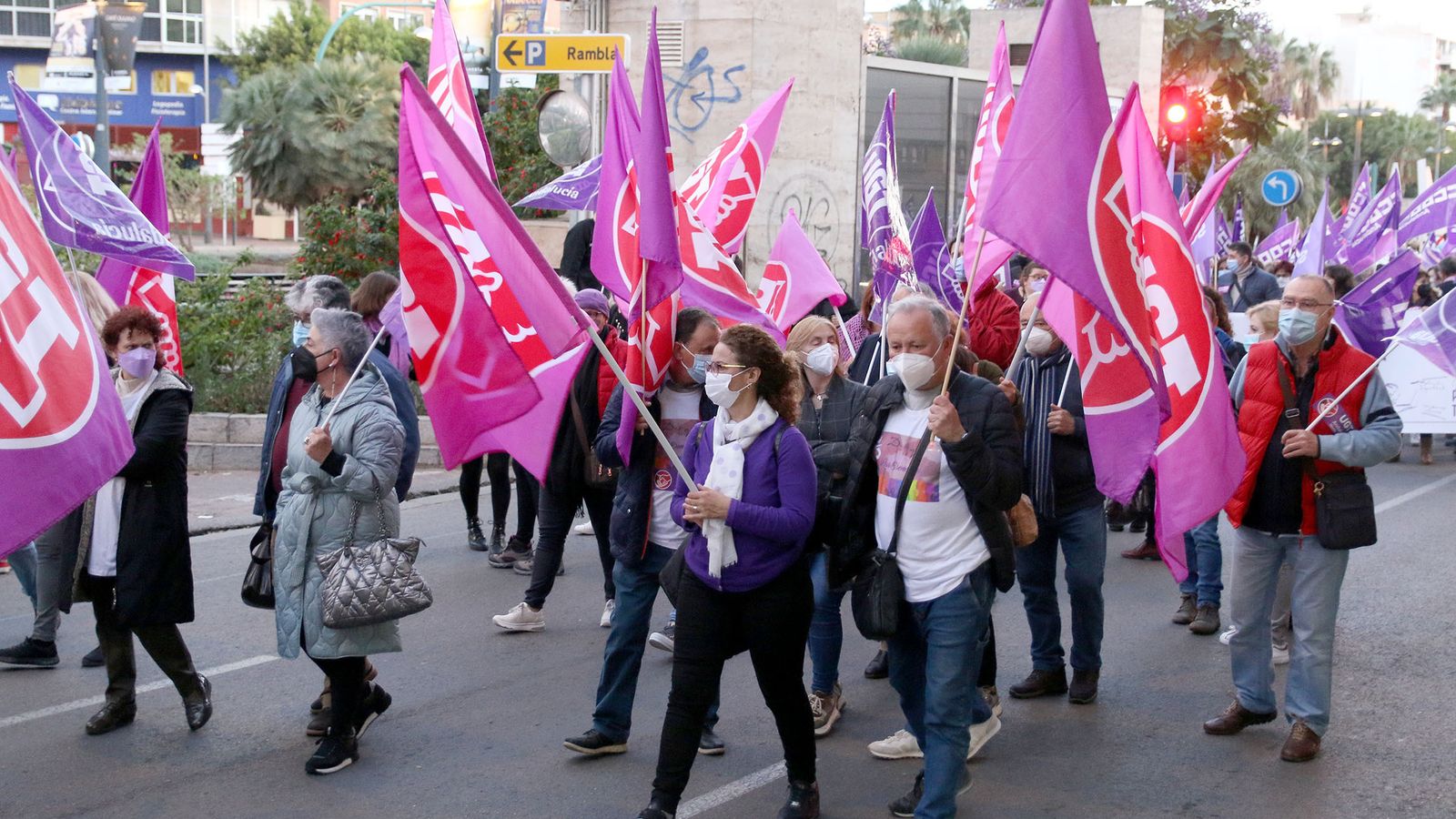 Manifestaciones por la igualdad en la capital el pasado 8 de marzo.