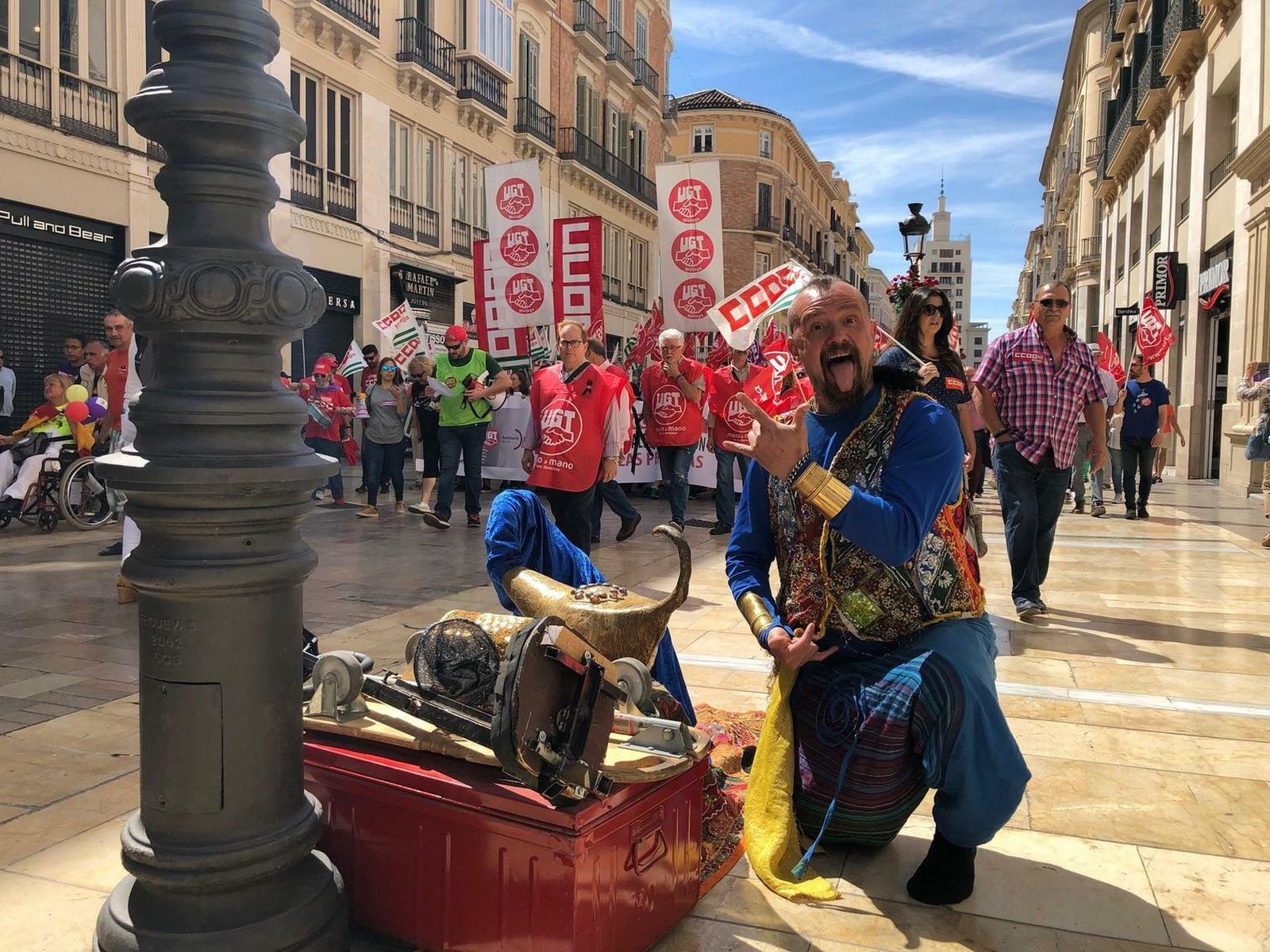 Las mejores fotografías de la manifestación del 1 de mayo en Málaga