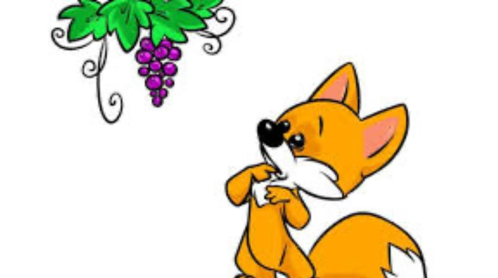 La zorra y las uvas, una fábula clásica.