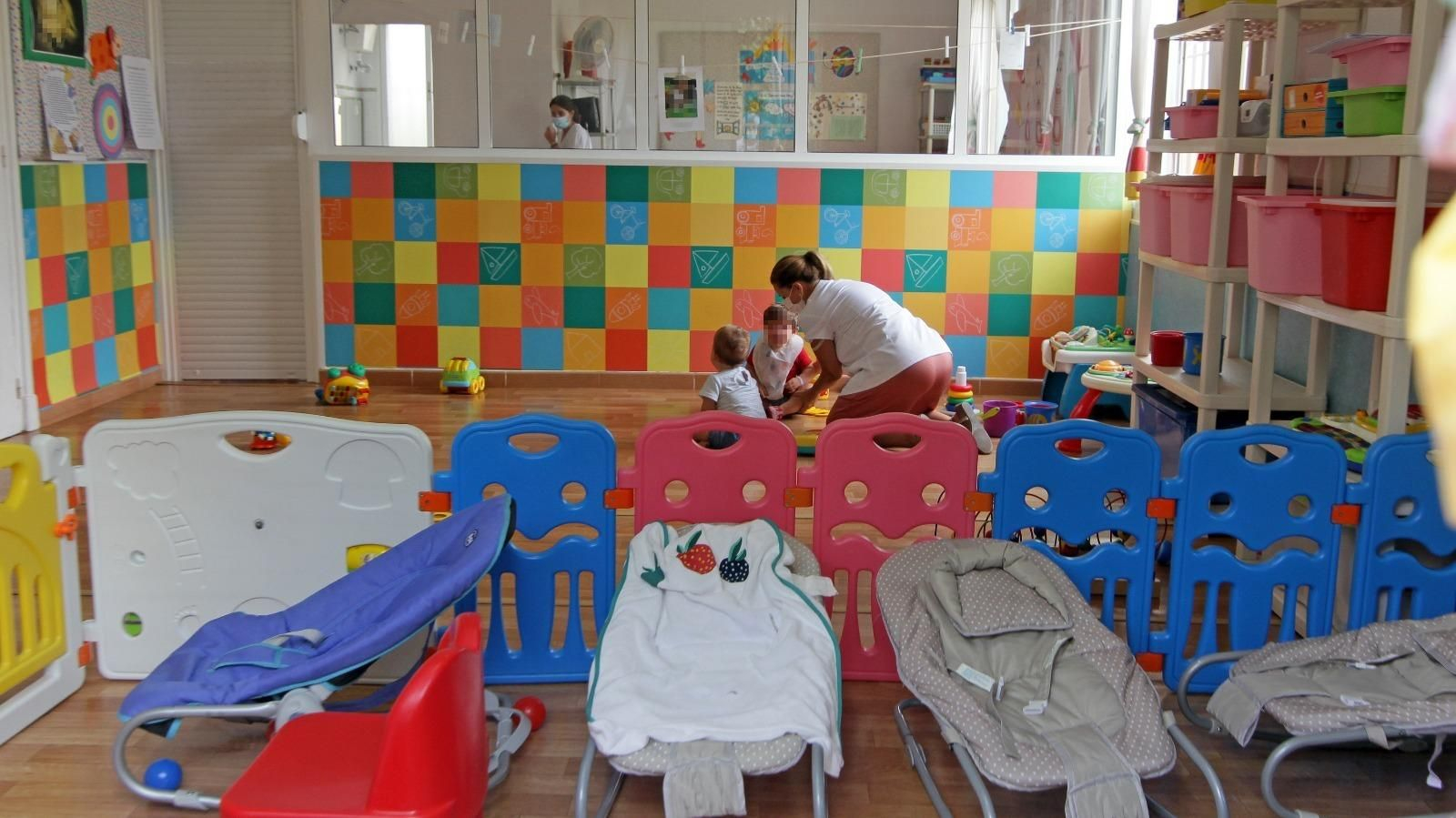 Una de las clases de la guardería El Golfillo.