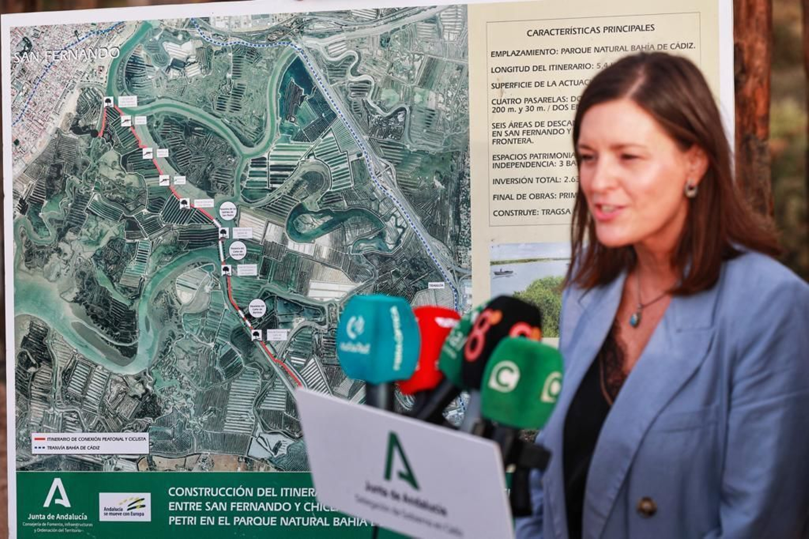 Inauguración del nuevo sendero entre San Fernando y Chiclana