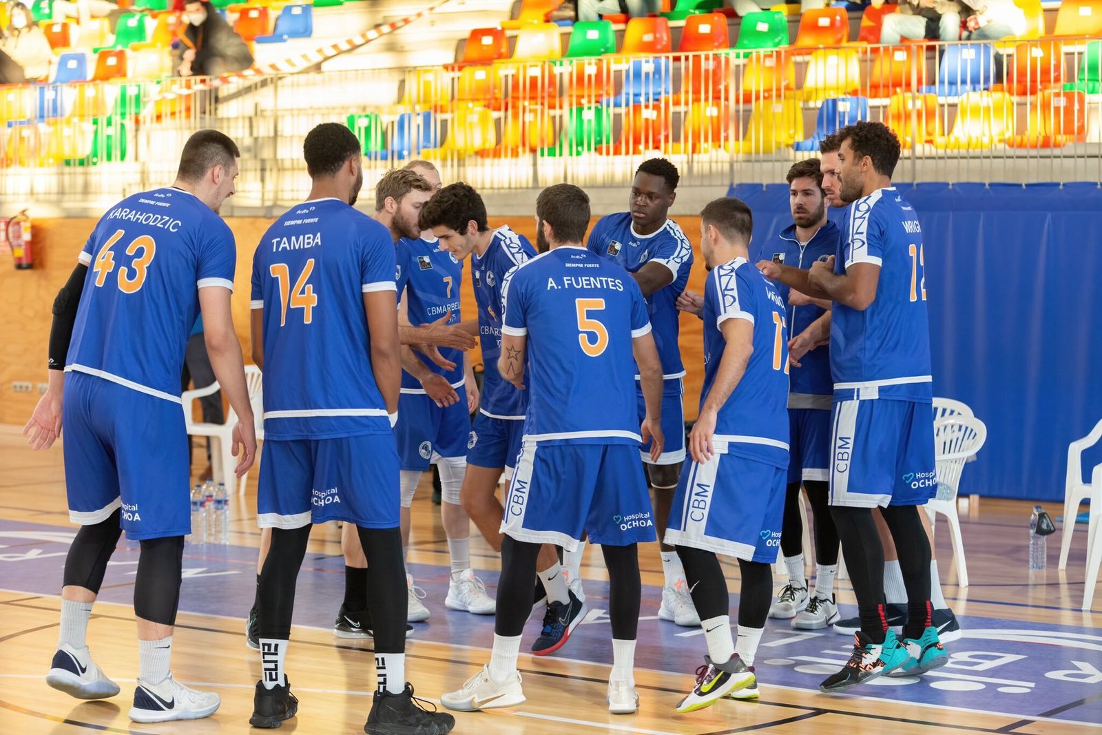 El CB Marbella, en su último partido de 2020.