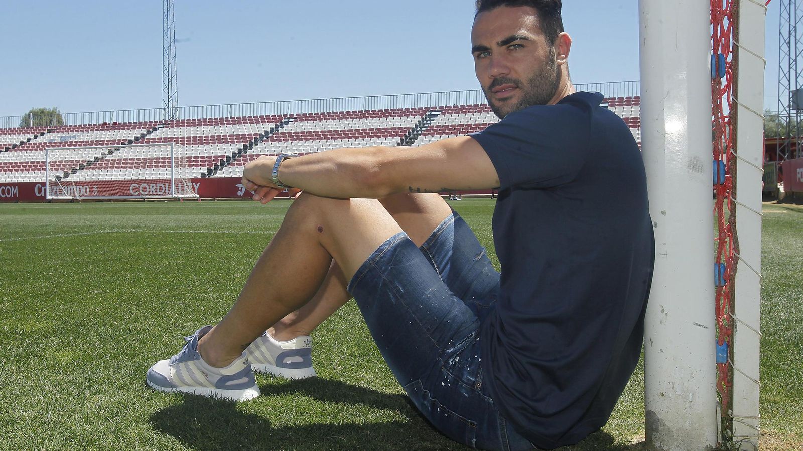 Iborra, durante la entrevista en la ciudad deportiva.