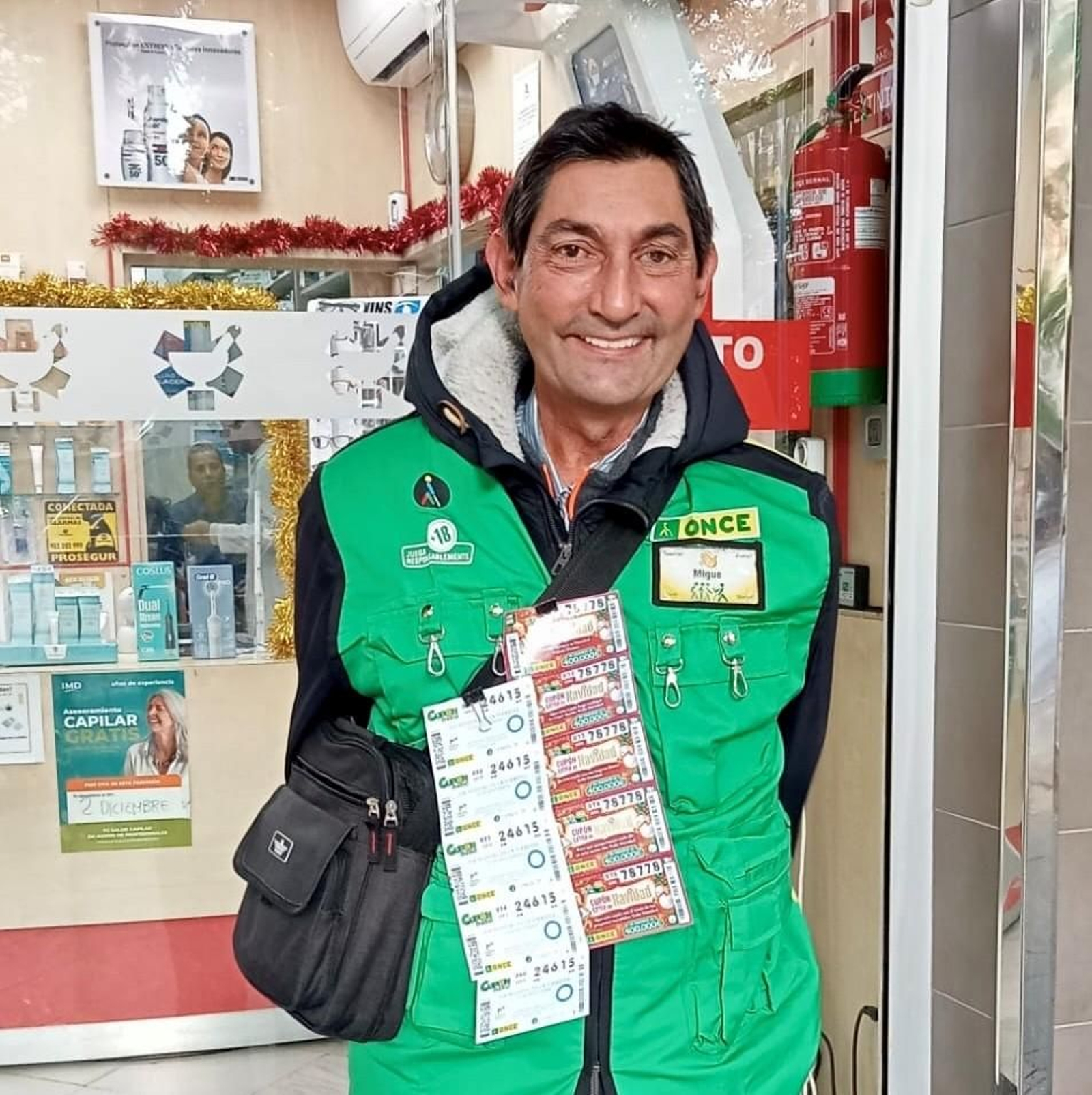 Miguel Ángel Camacho, vendedor de la ONCE