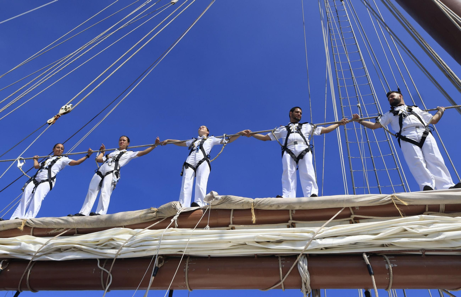 Las imágenes de la parada del 'Juan Sebastián de Elcano' en Cartagena de Indias (Colombia)