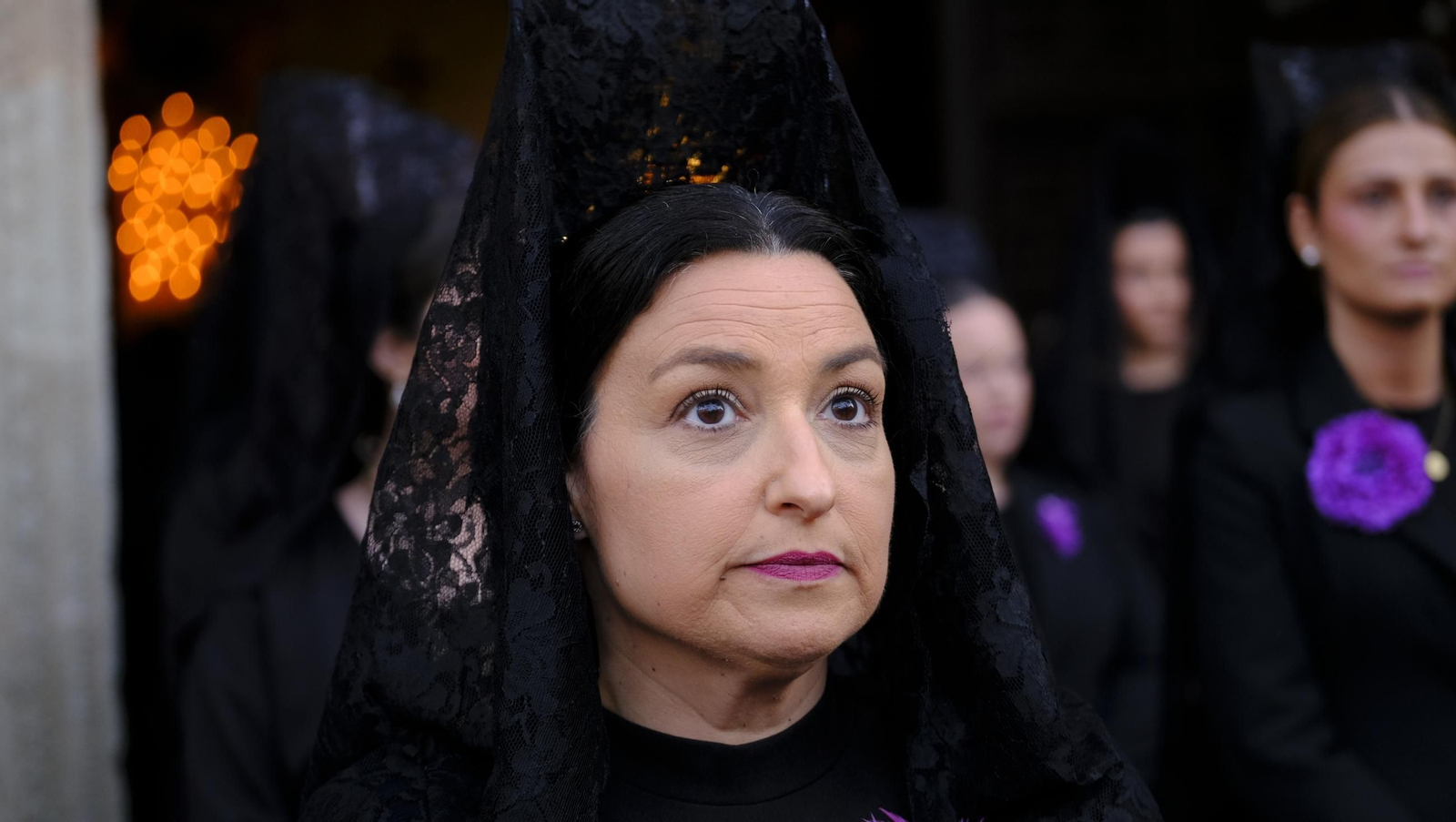 Estudiantes en la Semana Santa de Almería 2025