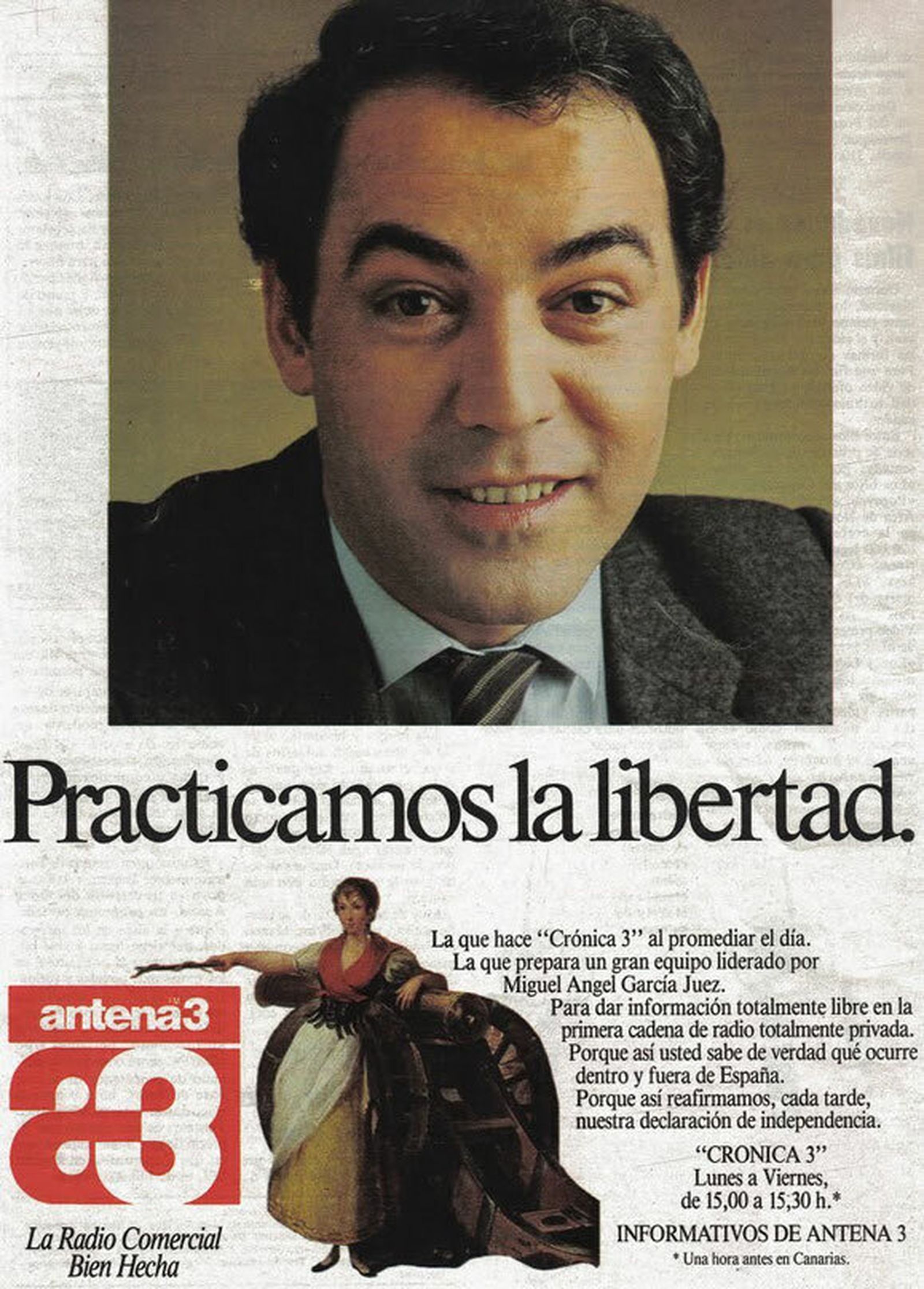 Miguel Ángel García Juez en una imagen comercial de Antena 3 Radio