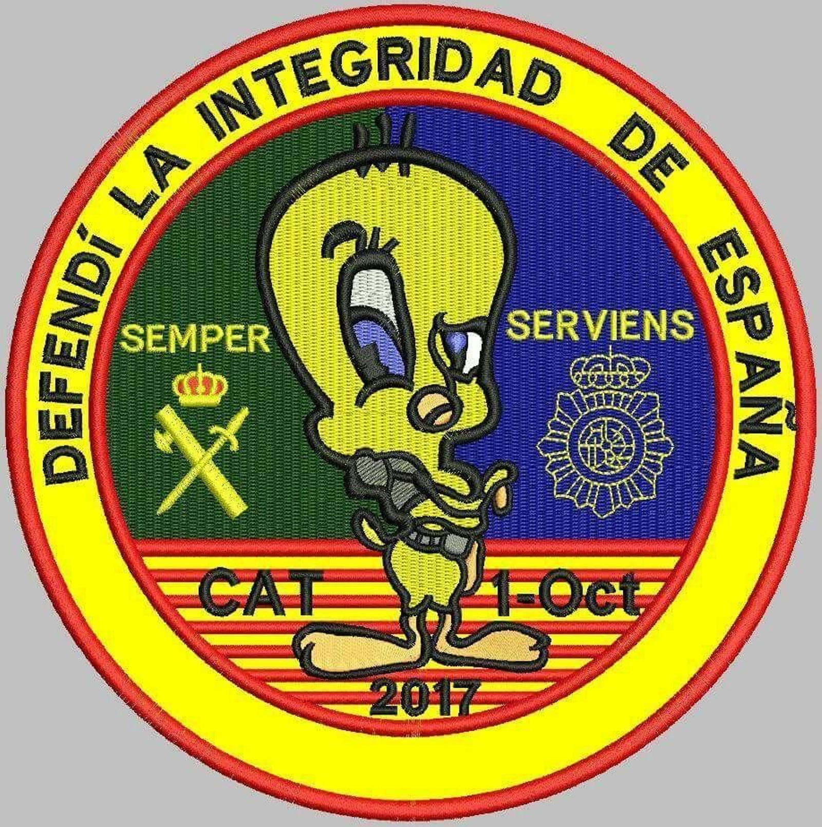 El logo creado por los policías destinados a Barcelona