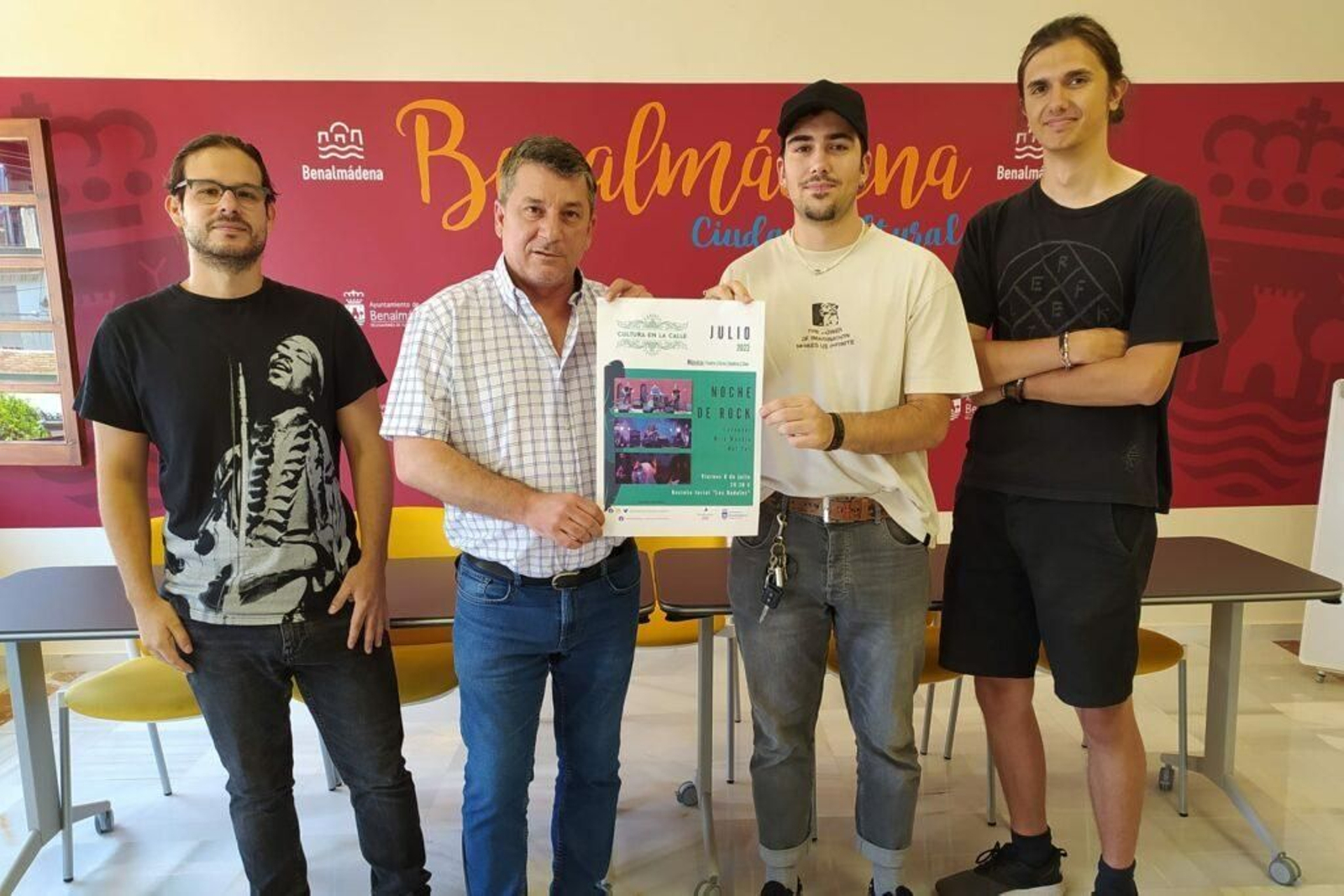 Presentación de la 'Noche del rock' en Benalmádena.