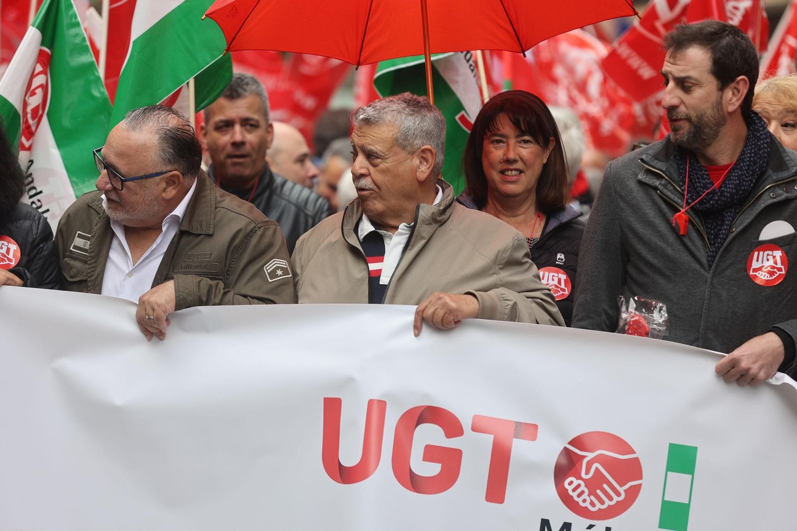 La manifestación del 1 de mayo en Málaga, en fotos