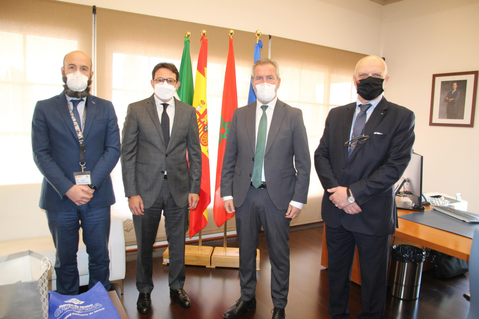 Momento del encuentro entre José García Fuentes y los dirigentes de MCL