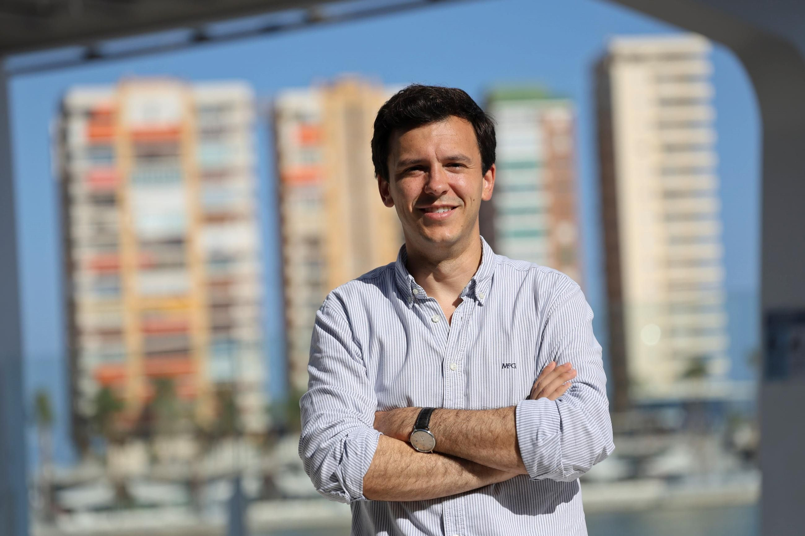 Pérez Paniego posando minutos antes de la entrevista.