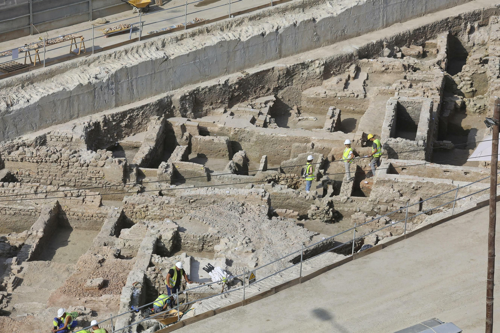 Las fotos de los restos arqueológicos en la obra del Metro de Málaga