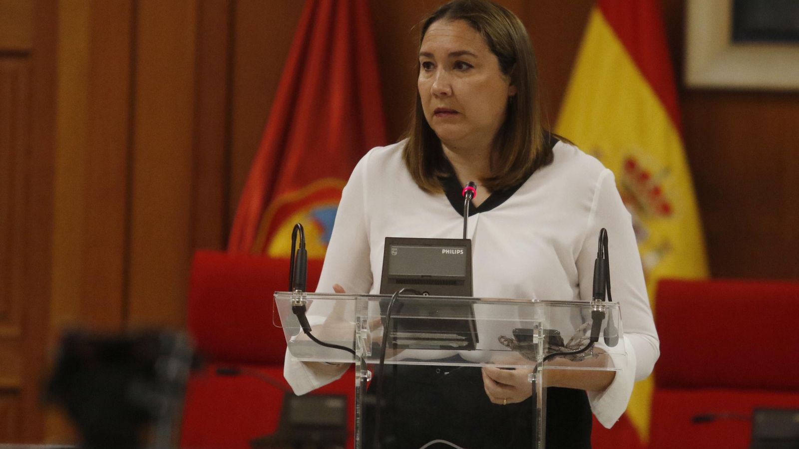 María Luisa Gómez Calero durante su atención a los medios. María Luisa Gómez Calero durante su atención a los medios.