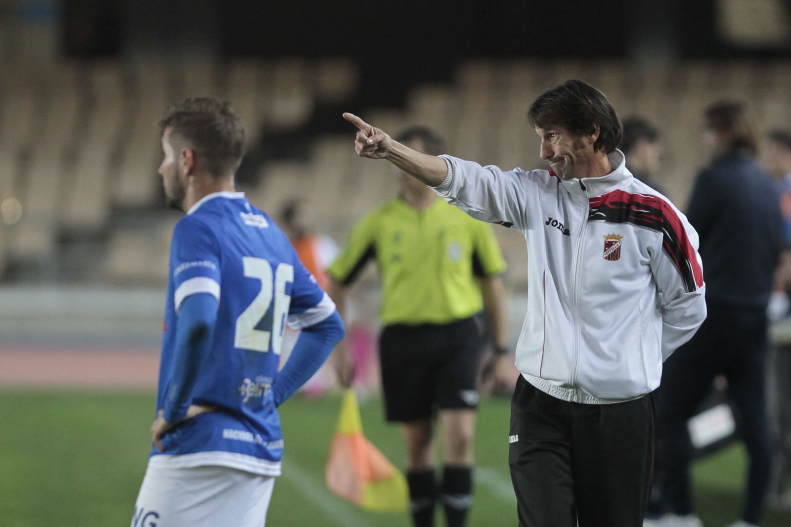Yeyo Ramírez, durante su etapa en el banquillo del Estella.