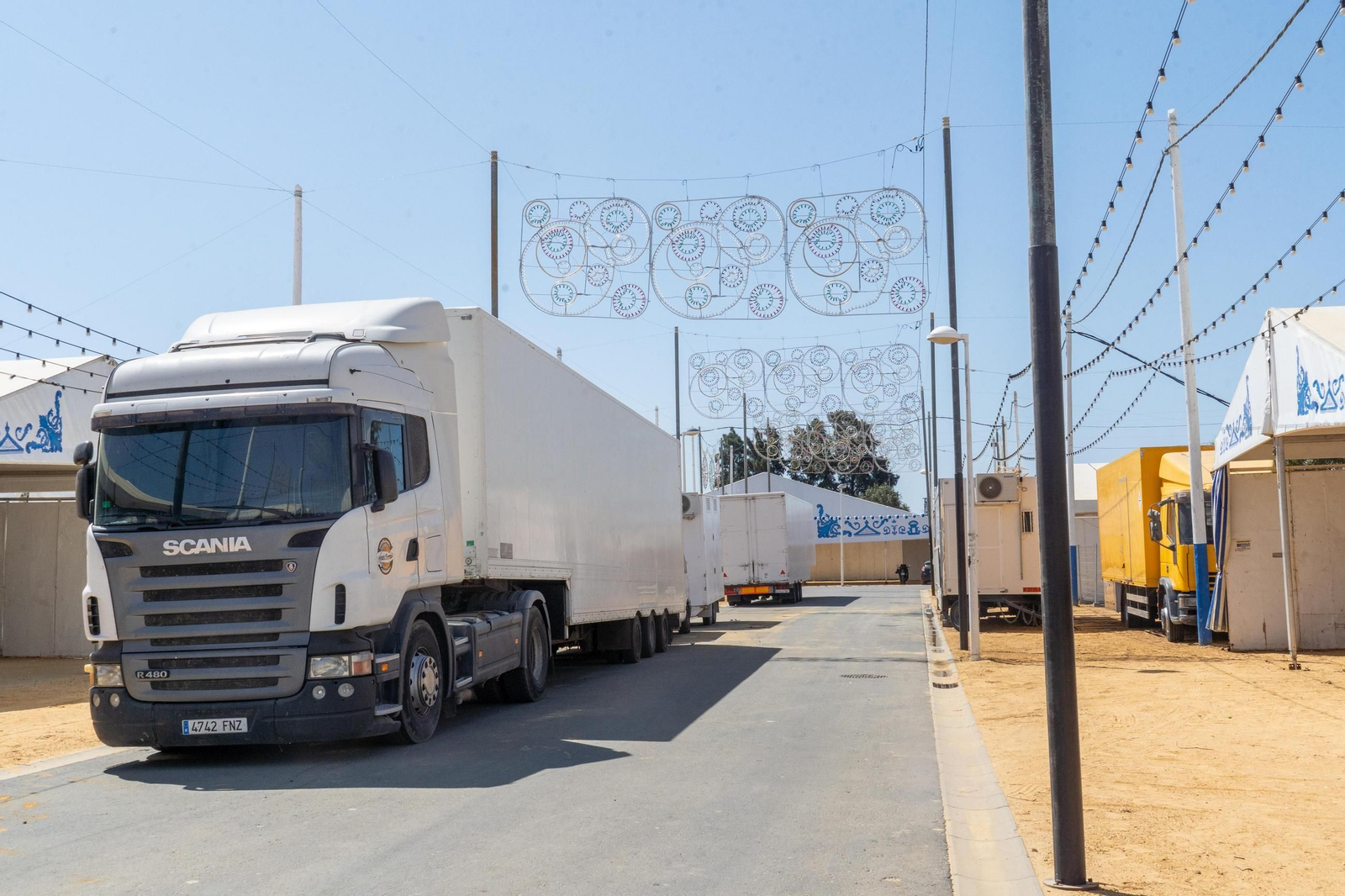 Imágenes de las Fiestas Colombinas días antes de su inauguración