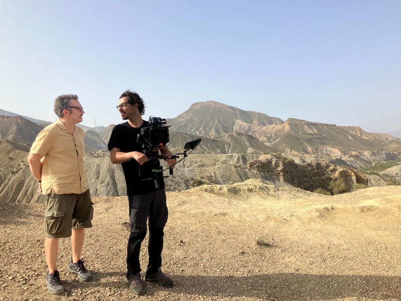 Instantes de un rodaje único para el 'mundo'.