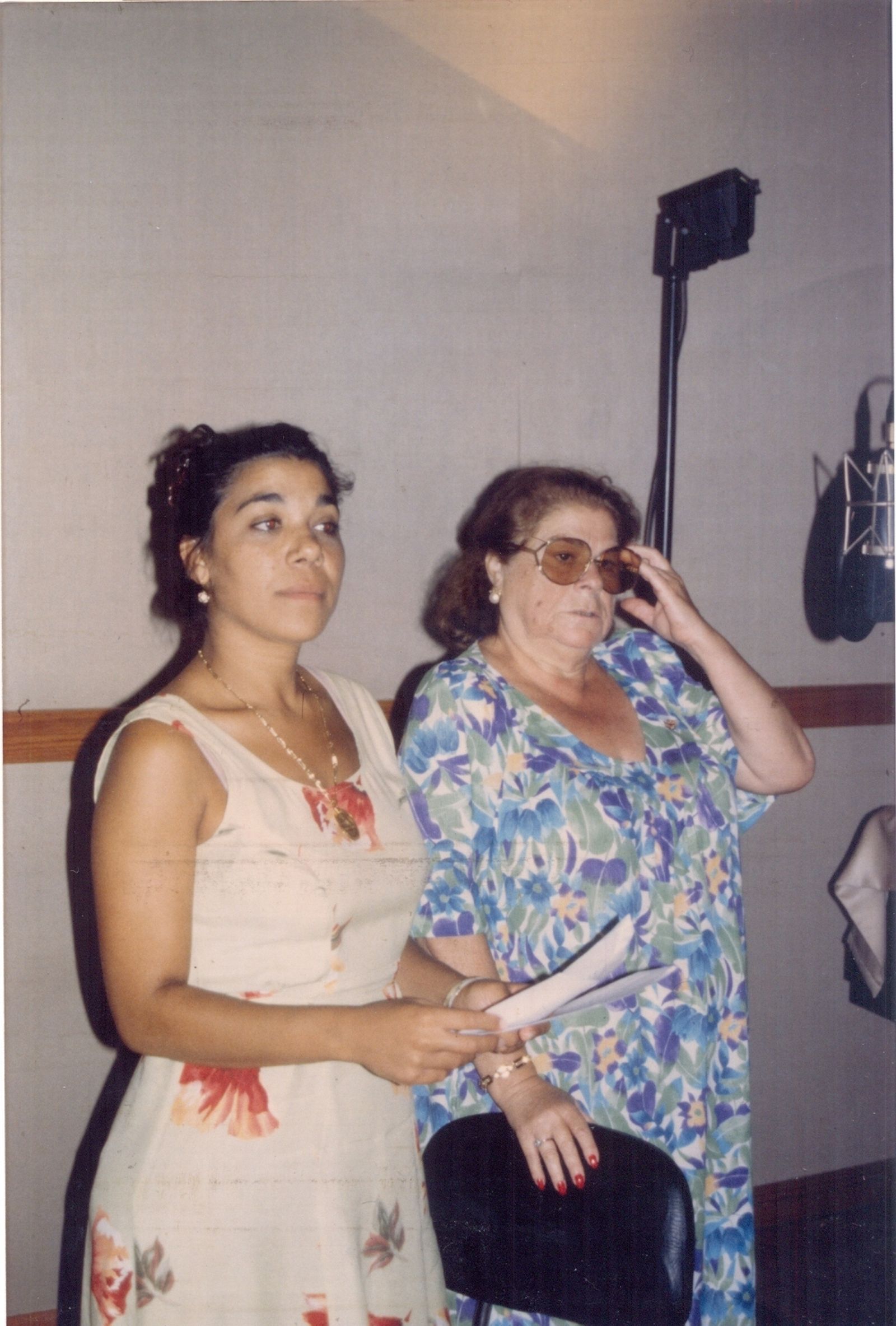 La Paquera y La Macanita, durante una grabación.