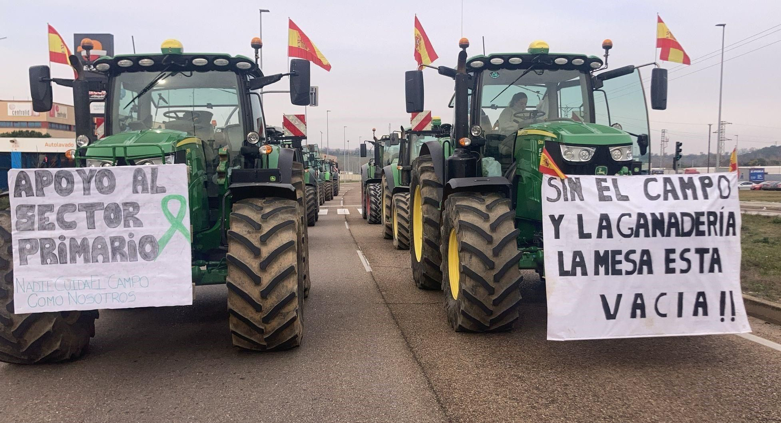 Tractorada en Valladolid.