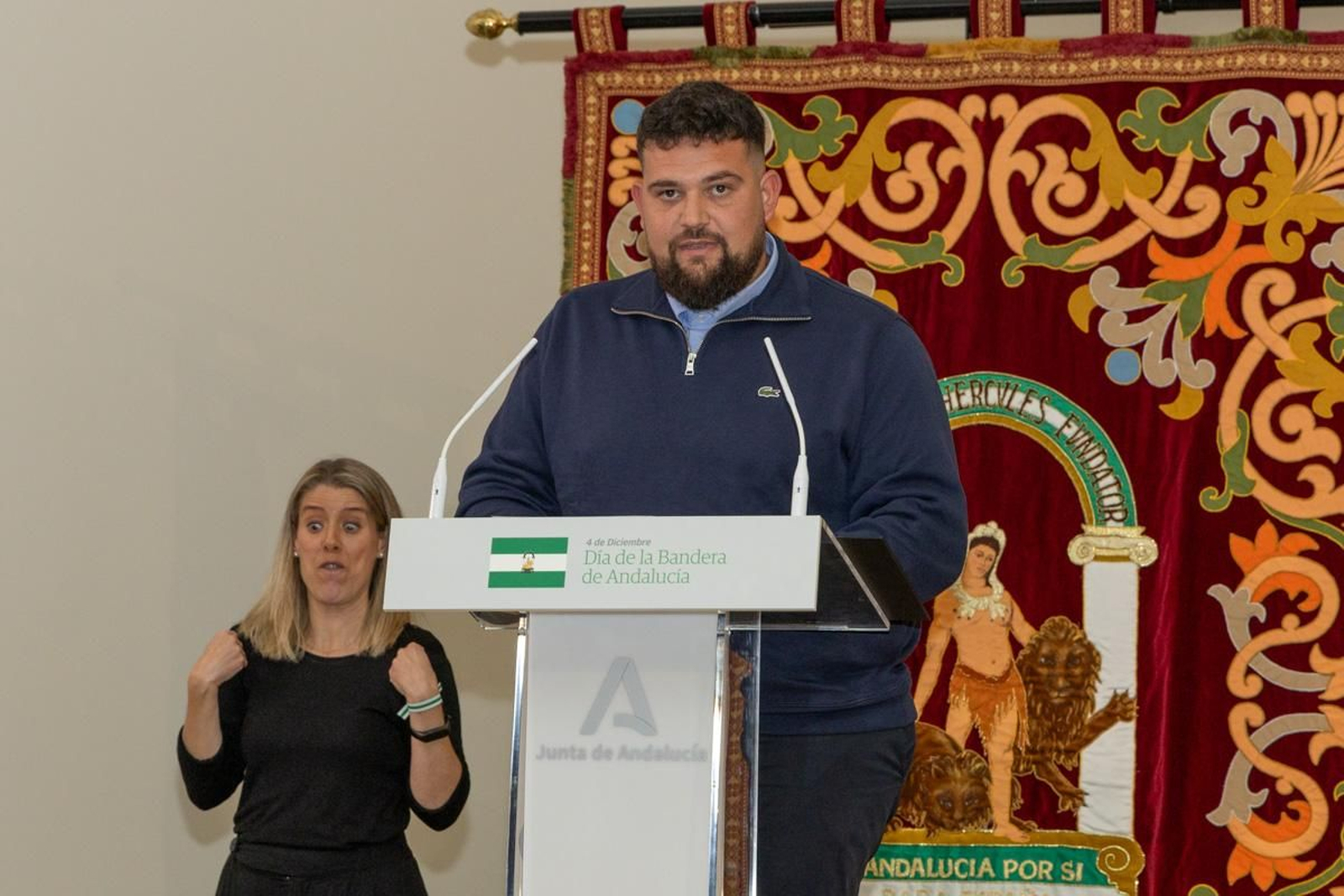Acto institucional de la Bandera que organiza la Junta de Andalucía en el Museo Íbero