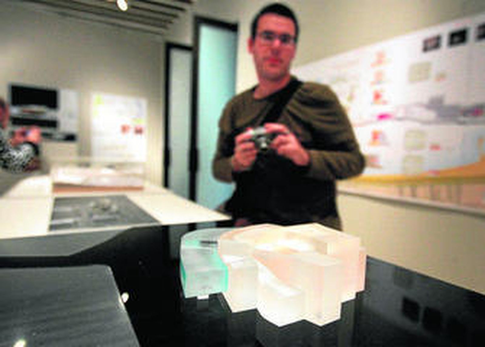 Maqueta del Auditorio, según el proyecto arquitectónico presentado por Federico Soriano y Agustín Benedicto.