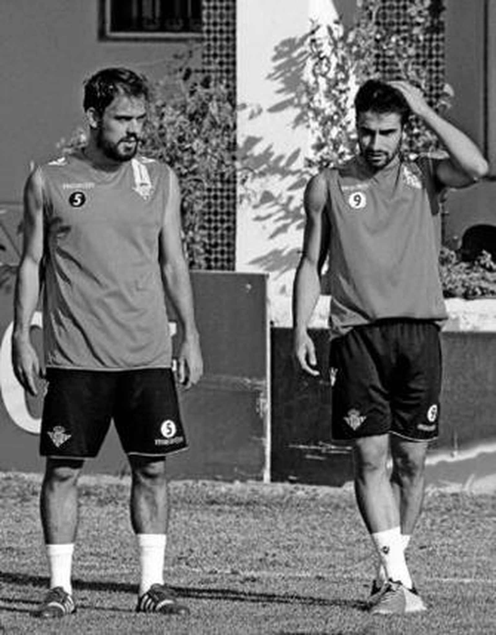 Matilla junto a Chuli, en el entrenamiento en la ciudad deportiva.