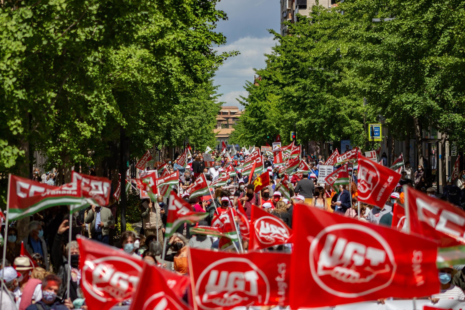 Fotos: Manifestación del 1º de Mayo en Granada