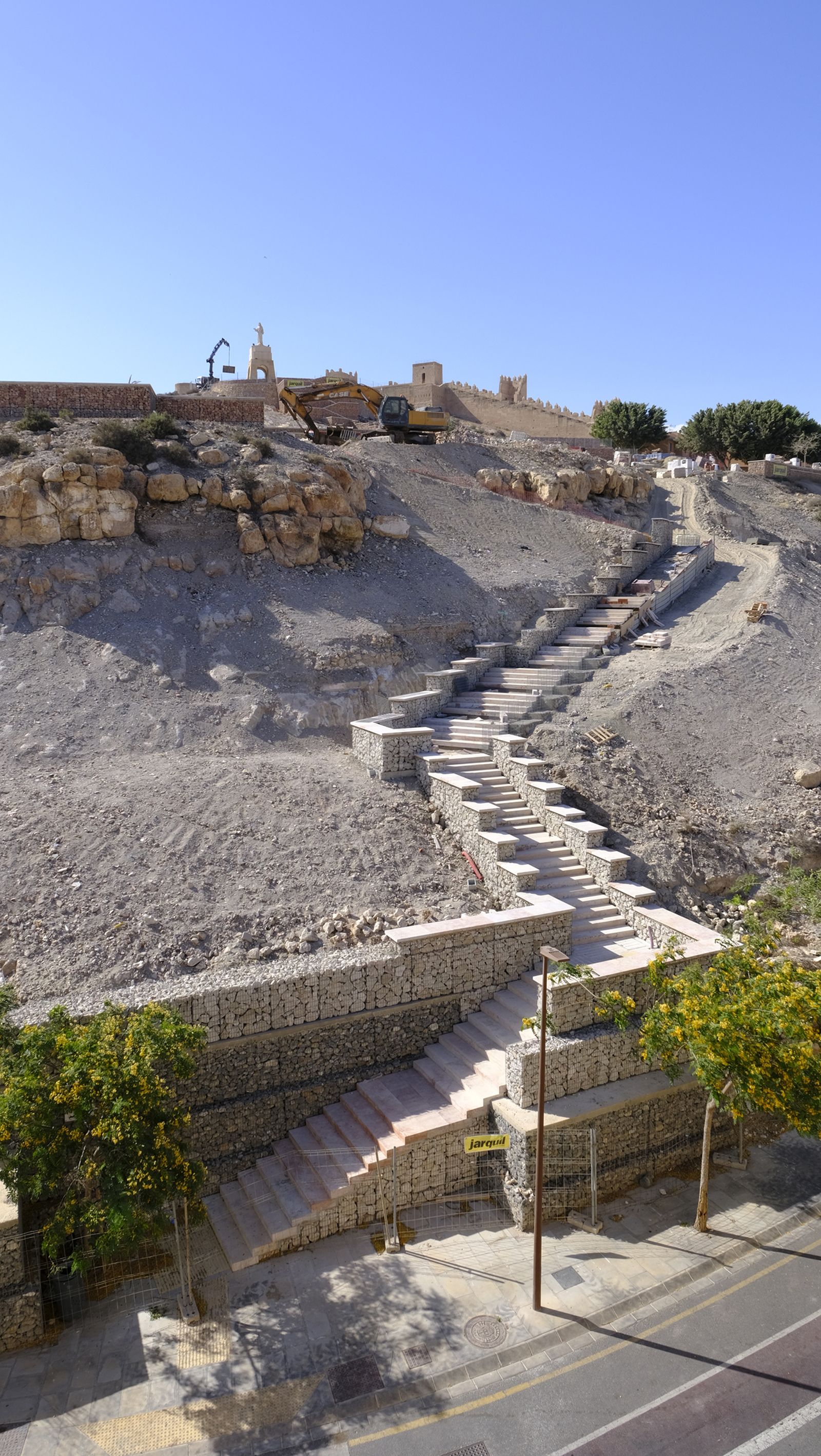 Imágenes del avance de las obras en la zona del Cerro de San Cristobal
