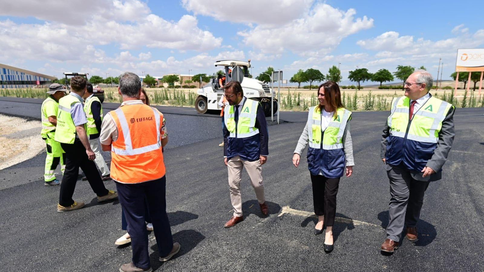 Imagen de las obras de mejora del acceso a la carretera de Escúzar, adjudicada por la Junta a OPR Imagen de las obras de mejora del acceso a la carretera de Escúzar, adjudicada por la Junta a OPR