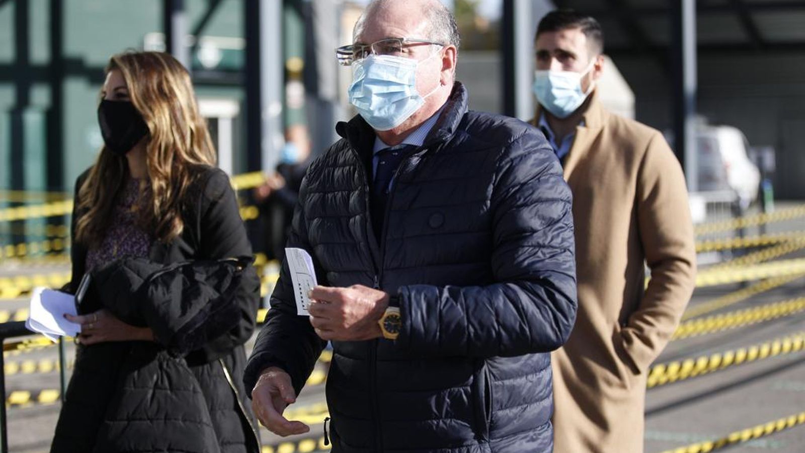Manolo Castaño, en el estadio.