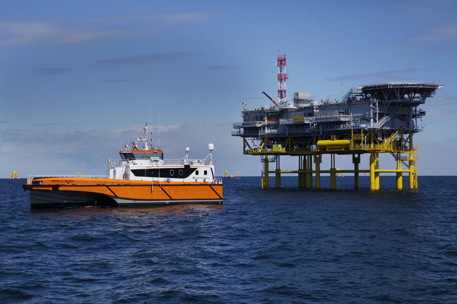 Puerto Real, presente en la estación eólico marina Wikinger