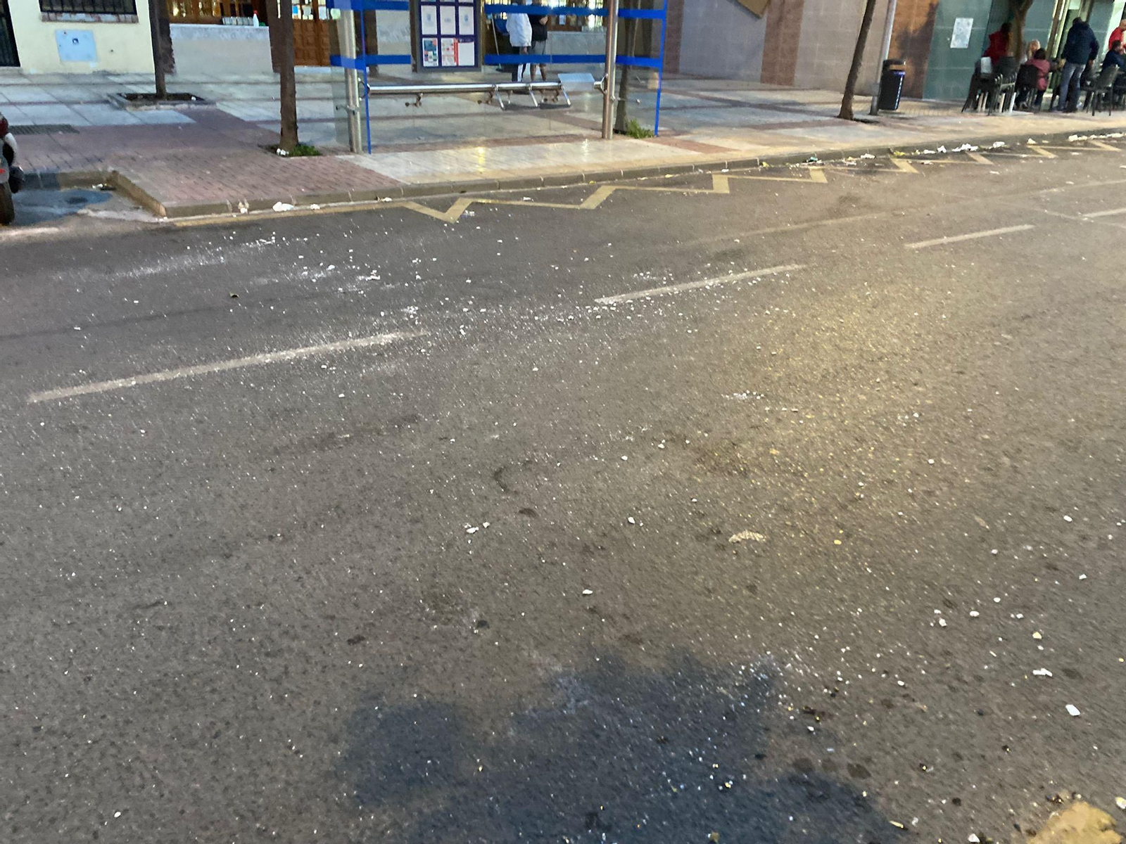 Los destrozos de los ultras en Málaga antes del Marbella-Atlético