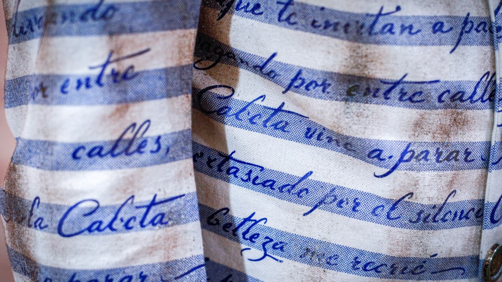 La letra del pasodoble de la caracola de Pedro Romero en la chaquetilla de marinero