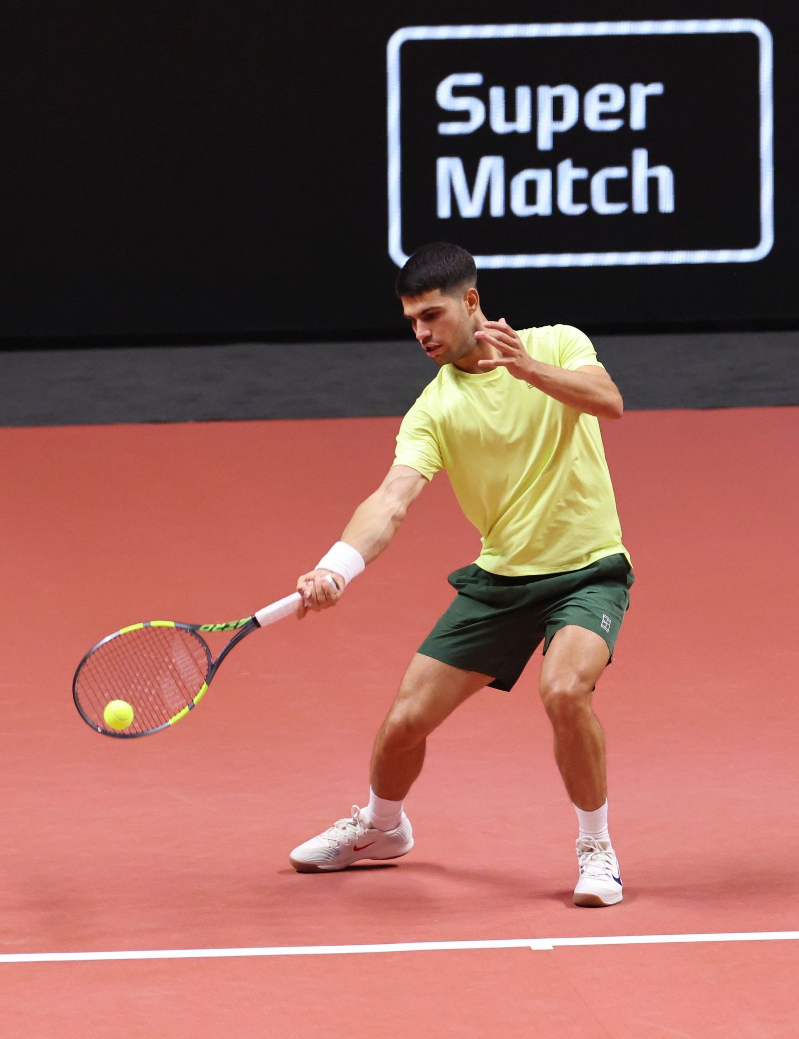 Las fotos de la exhibición entre Alcaraz y Sinner