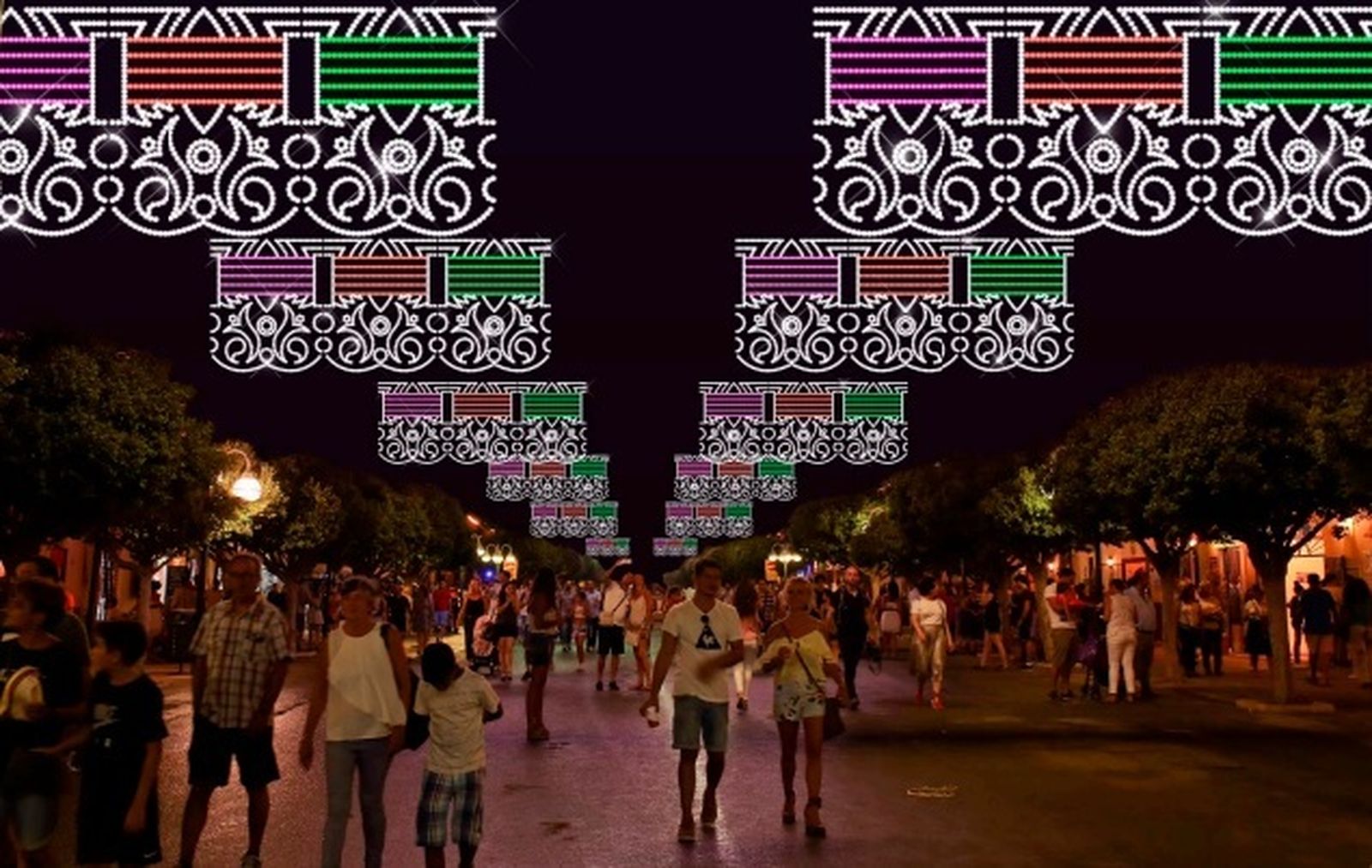 Así será la nueva iluminación de la Feria de Córdoba, en imágenes