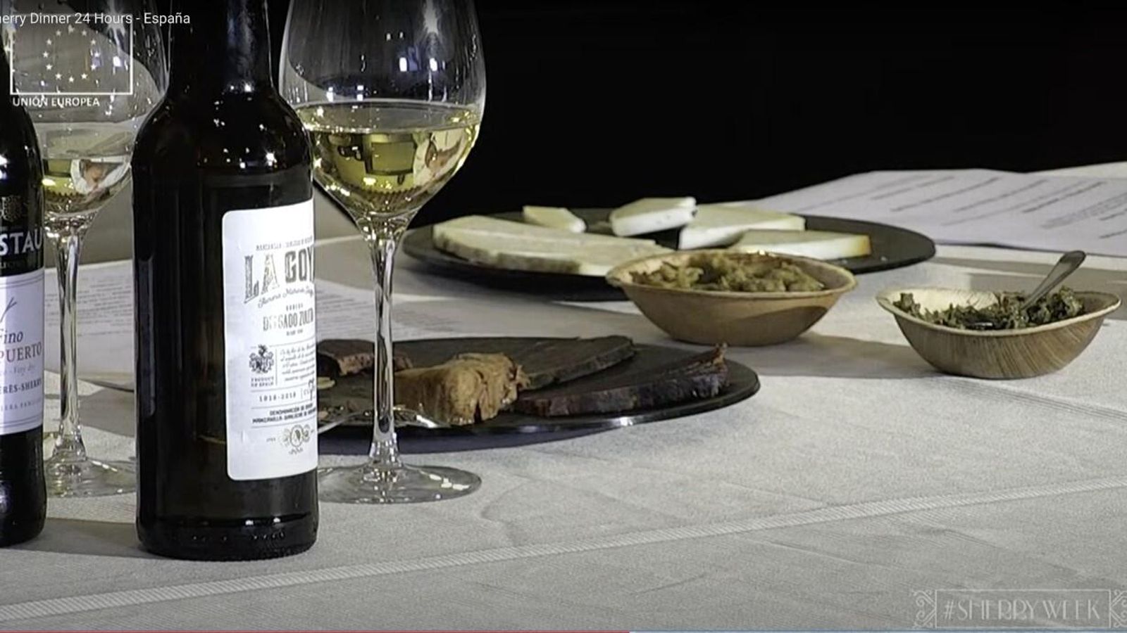 Detalle de los vinos y productos agroalimentarios de la provincia de la 'Sherry Dinner Party'. Detalle de los vinos y productos agroalimentarios de la provincia de la 'Sherry Dinner Party'.