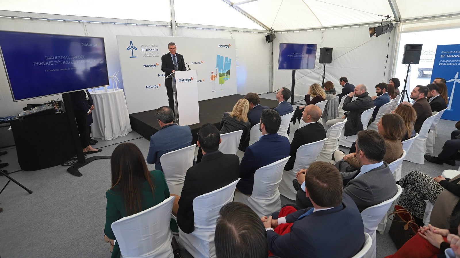 Las mejores fotos de la inauguración del parque eólico de Naturgy en Tesorillo