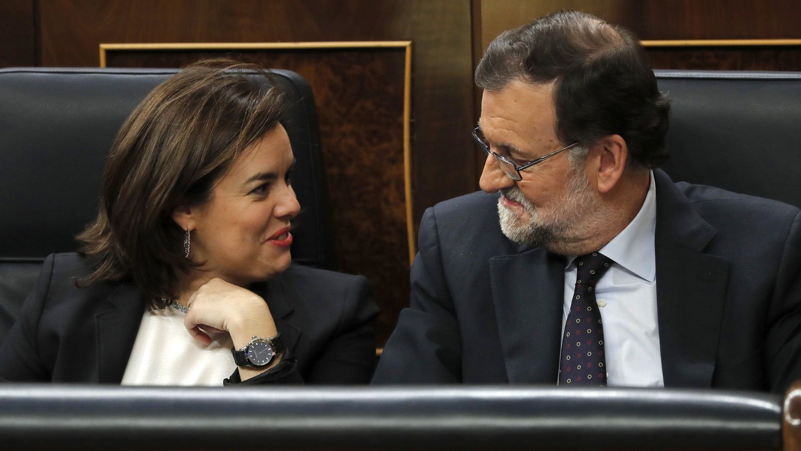 Soraya Sáenz de Santamaría y Mariano Rajoy.