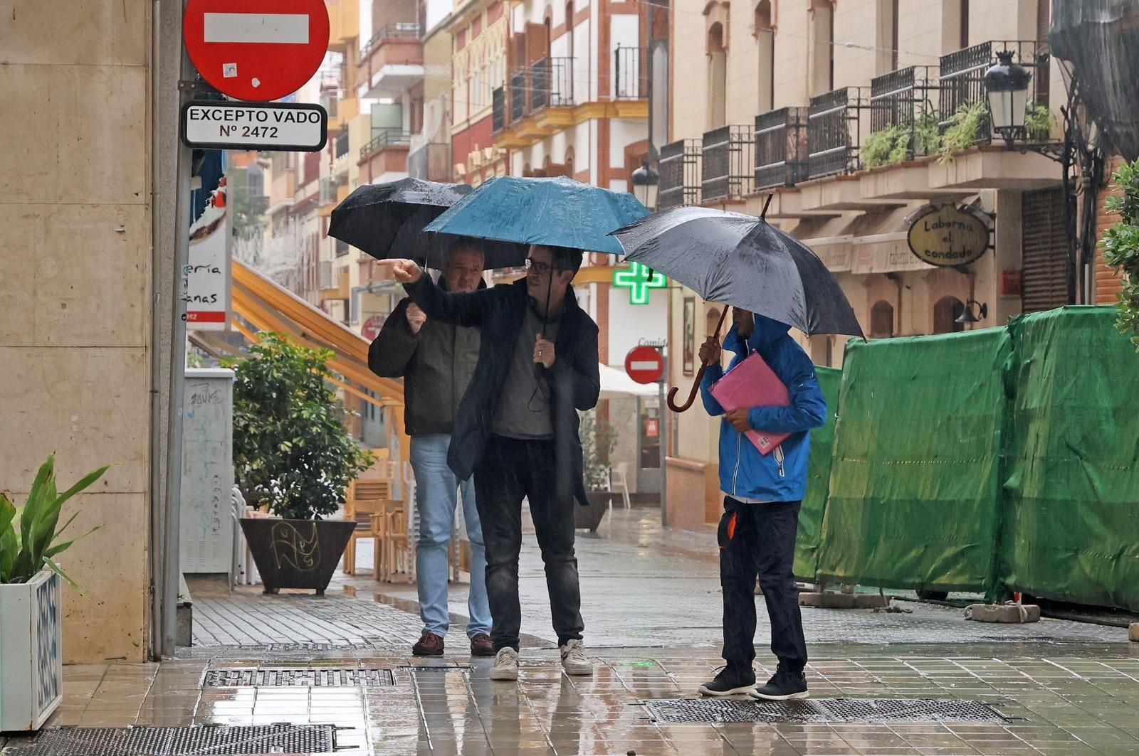 Lluvia en Huelva capital.