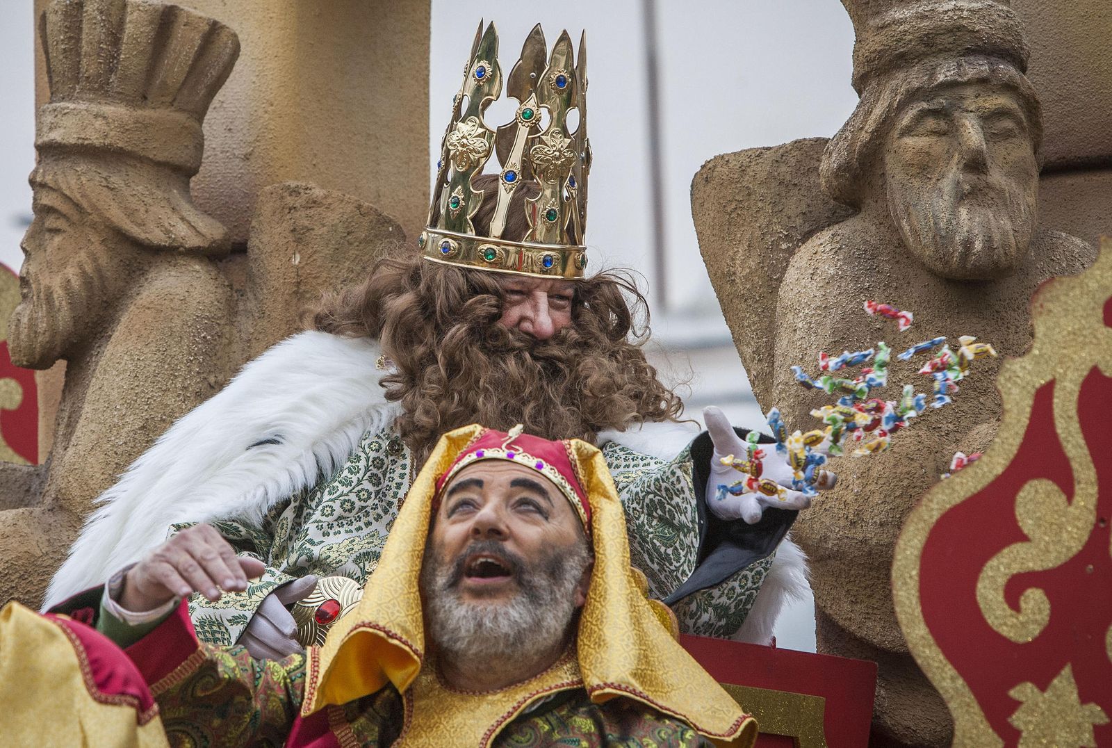 Gaspar (Antonio Alba Bernal) en la Cabalgata de Reyes de 2018 en San Fernando