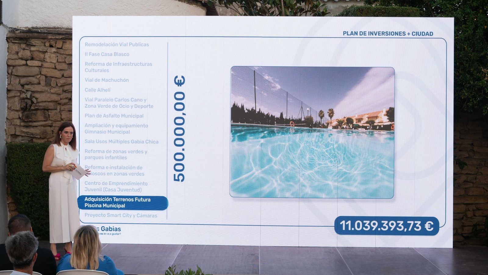 La concejal Inmaculada López durante la presentación