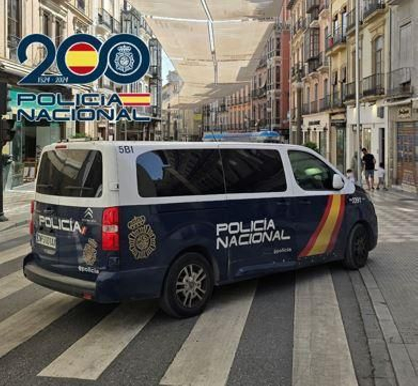 Vehiculo de la Policía Nacional.
