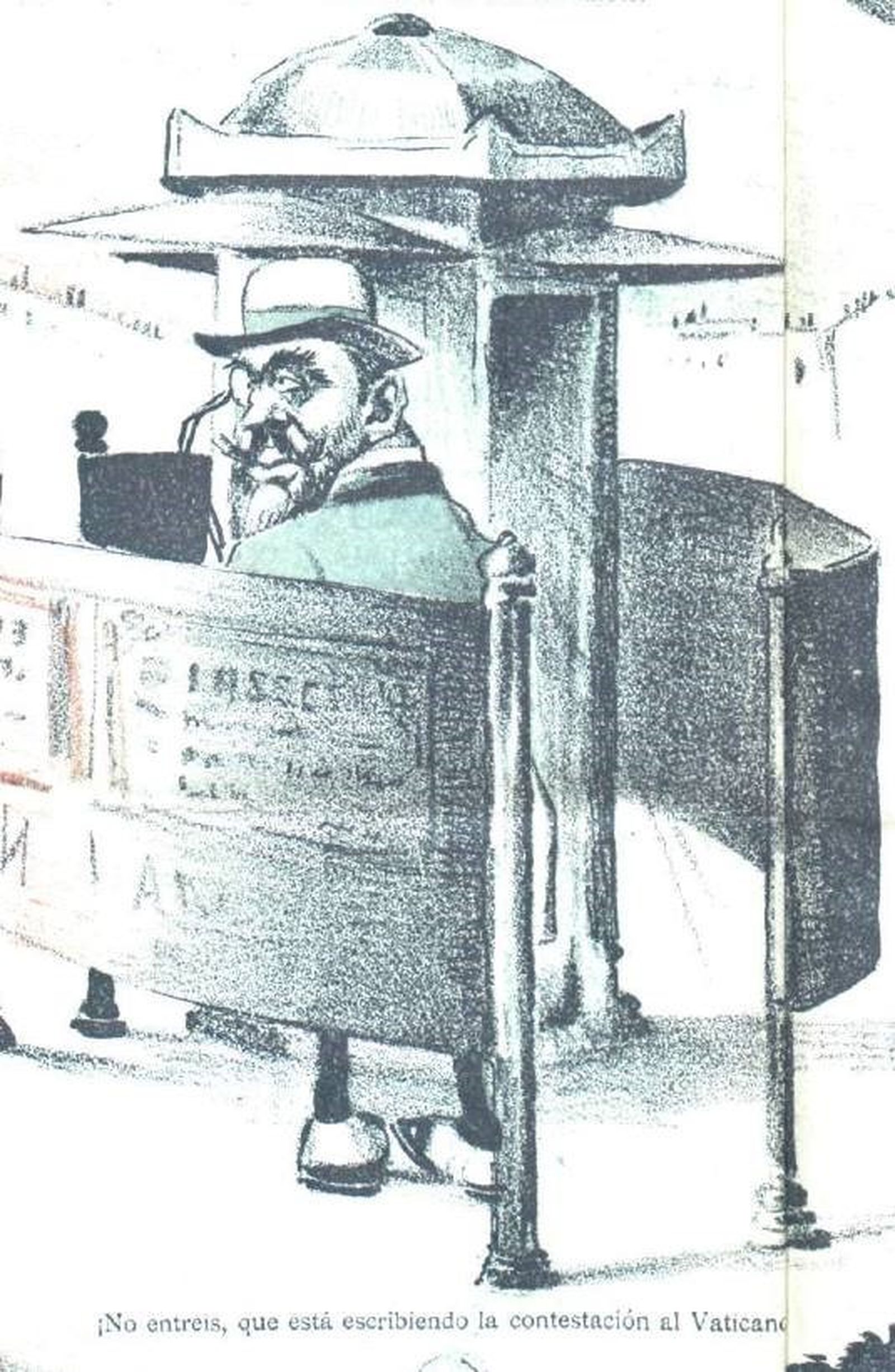 En una pose poco habitual, Don Quijote 19 septiembre de 1902.