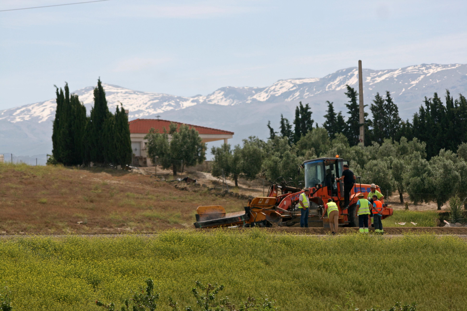 Fotos de las obras de la Segunda Circunvalación de Granada en junio de 2020