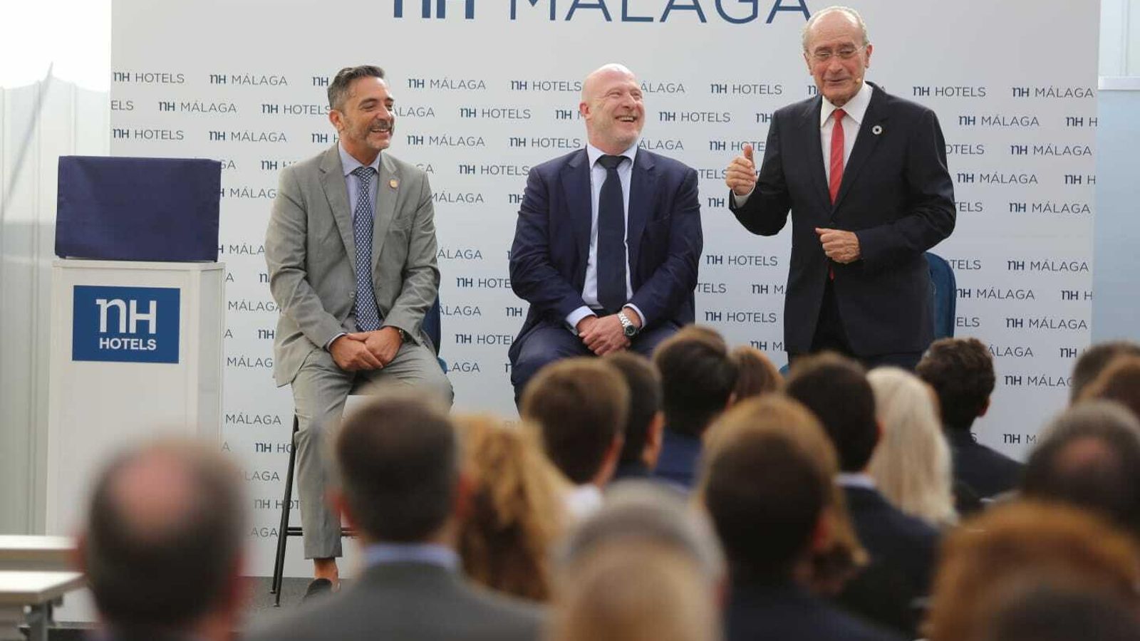 Javier Friera, Hugo Rovira y Francisco de la Torre, esta mañana.