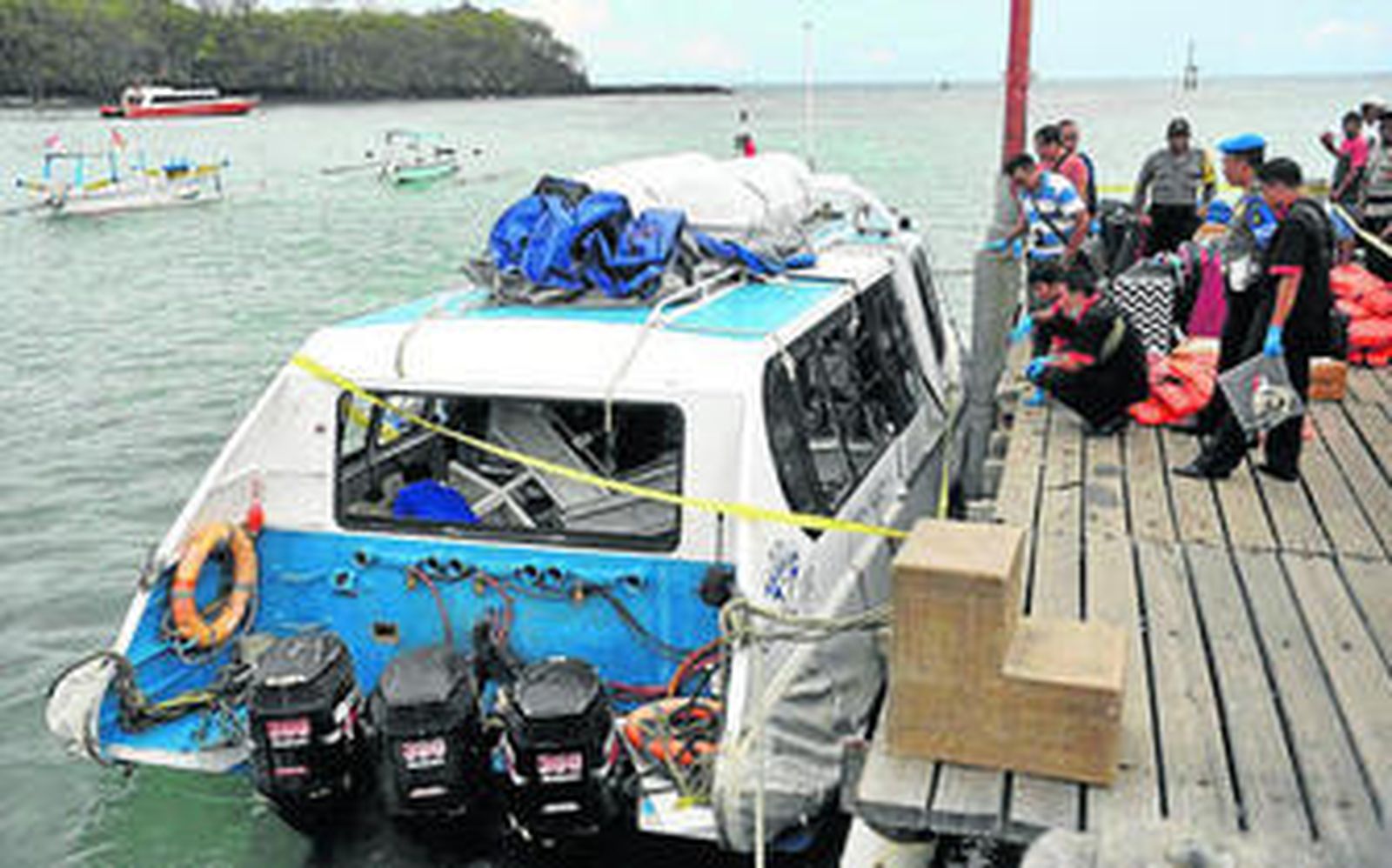 El barco en el que tuvo lugar la explosión, en el que iban 35 pasajeros.