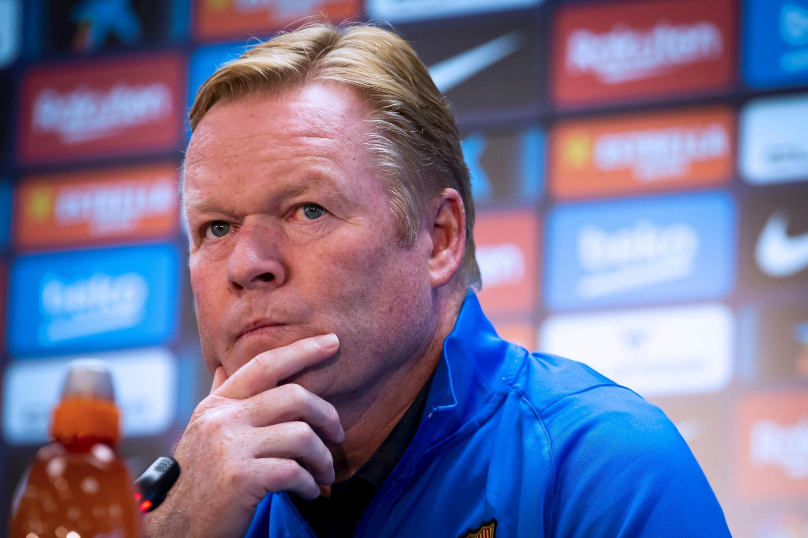 El entrenador del Barcelona, Ronald Koeman, en rueda de prensa