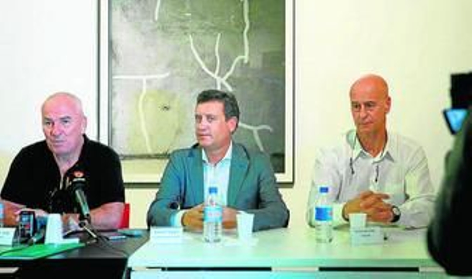 William Ropp con Eduardo Tamarit, secretario general de Cultura y Fernando Alda.