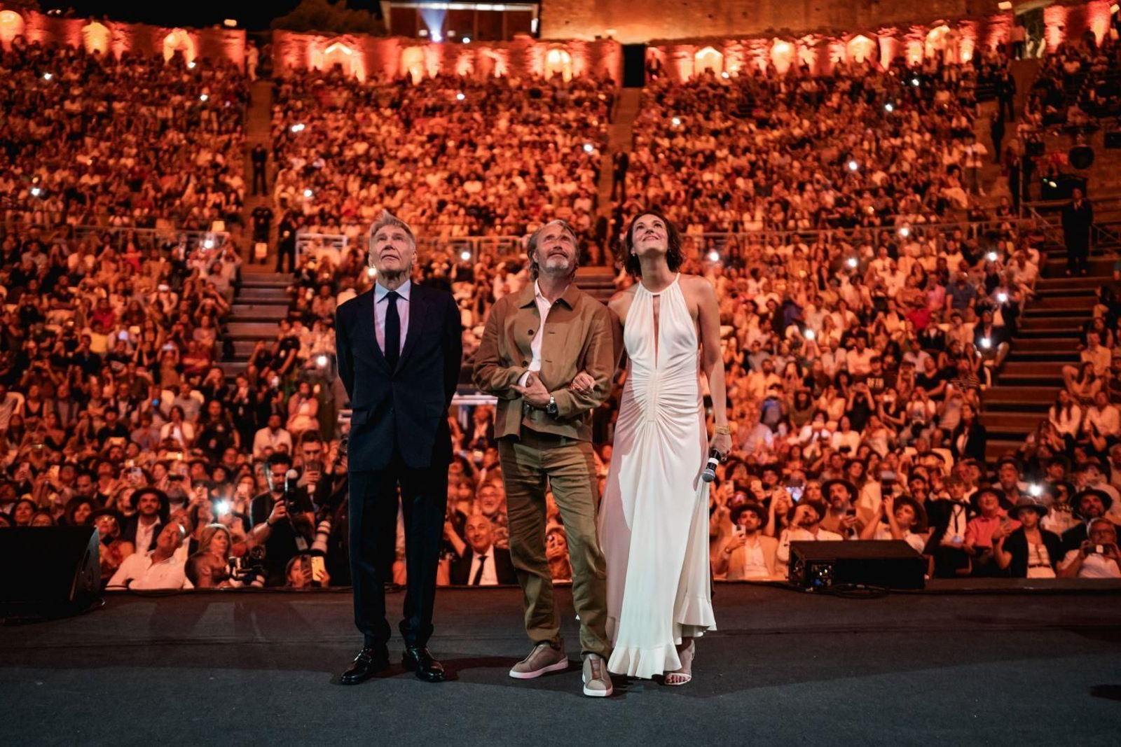 Indiana Jones y El Dial del Destino | Harrison Ford, Mads Mikkelsen y Phoebe Waller-Bridge, en el Festival de Taormina (Italia).